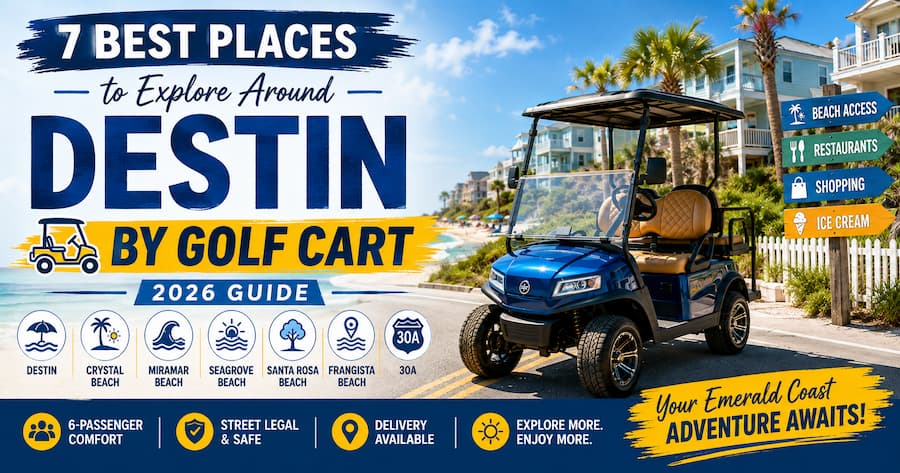 7 Best Places to Explore Around Destin by Golf Cart - Destin Golf Cart Rentals